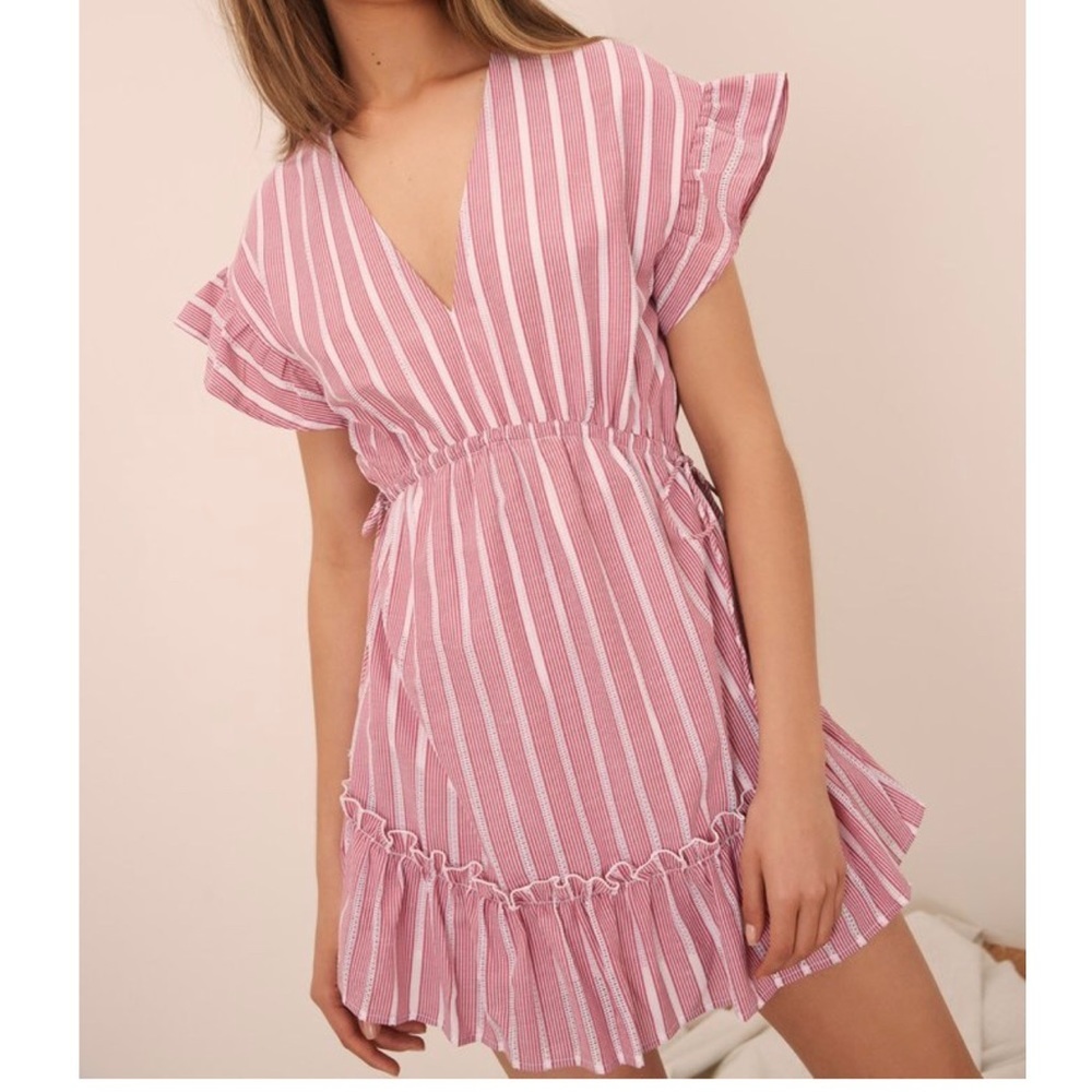 NWT The Fifth Label Red + White Kite Striped Dress